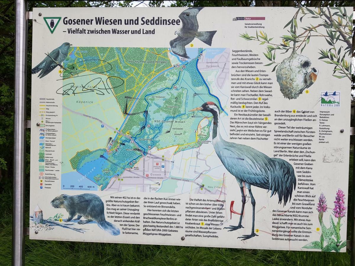 Gemütliche Idylle am Seddinsee Gosen Exterior foto